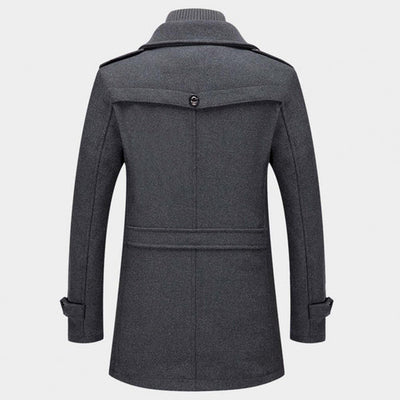 Daan – Wool-Polyester Winter Coat – Black 6