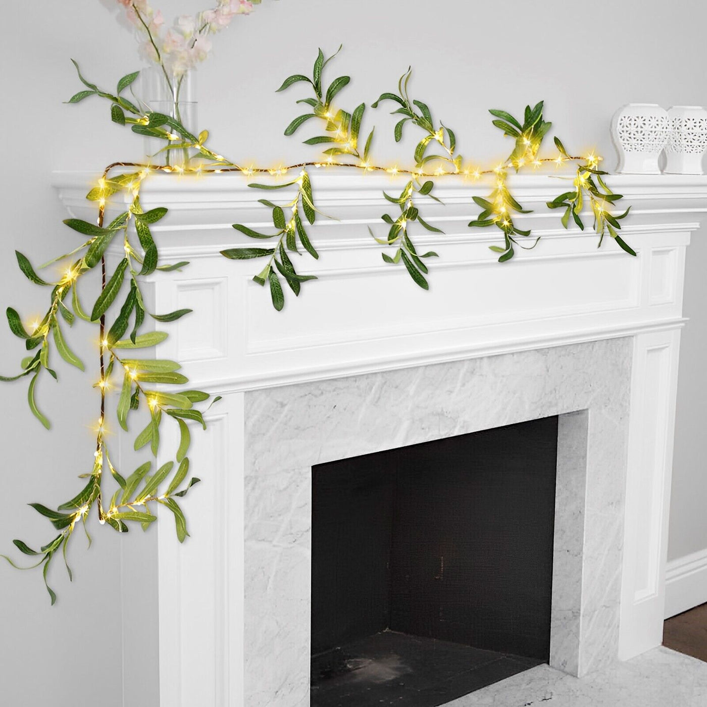Decorative Lamp – Soft Ambient Light – Olive Branch Design – Green – GardenBrite 3