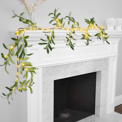 Decorative Lamp – Soft Ambient Light – Olive Branch Design – Green – GardenBrite 3
