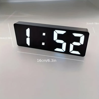 Digital Alarm Clock – LED Display – ABS Plastic – Black – Compact – Modern Essentials 0