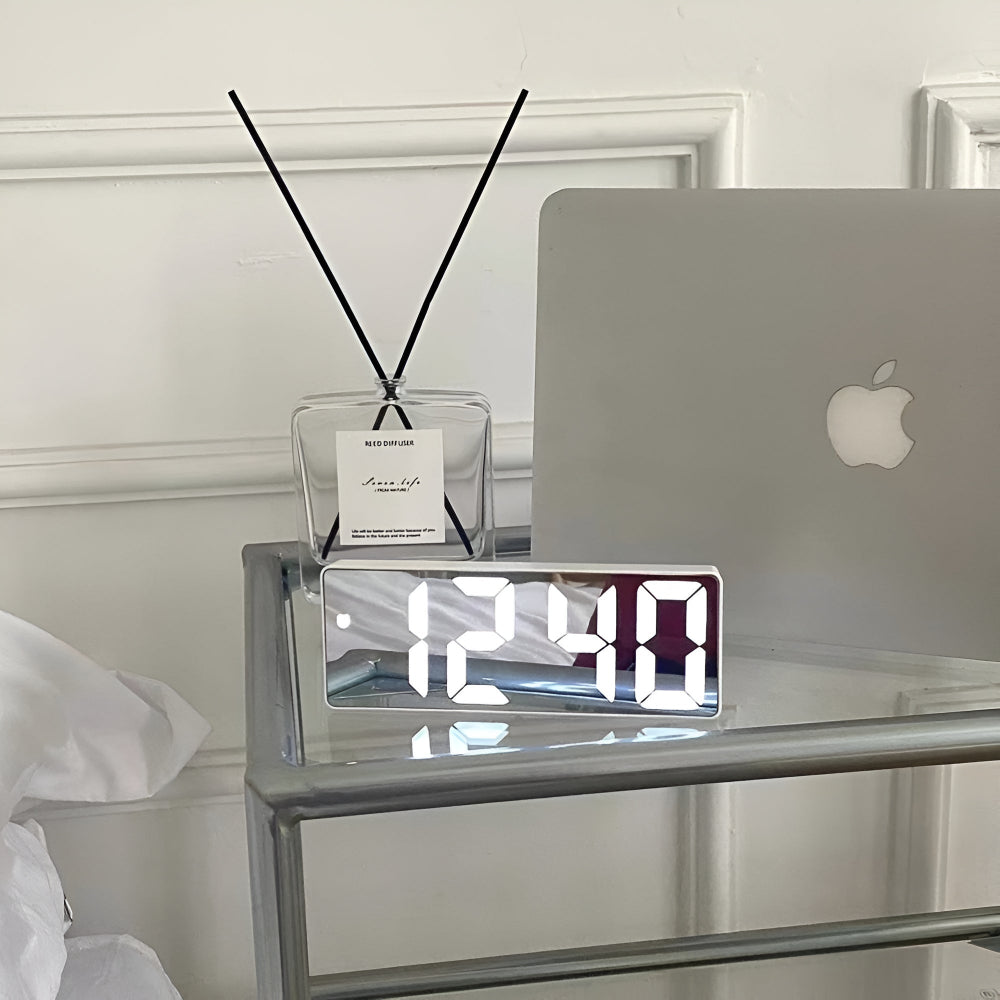 Digital Alarm Clock – LED Display – ABS Plastic – Black – Compact – Modern Essentials 1