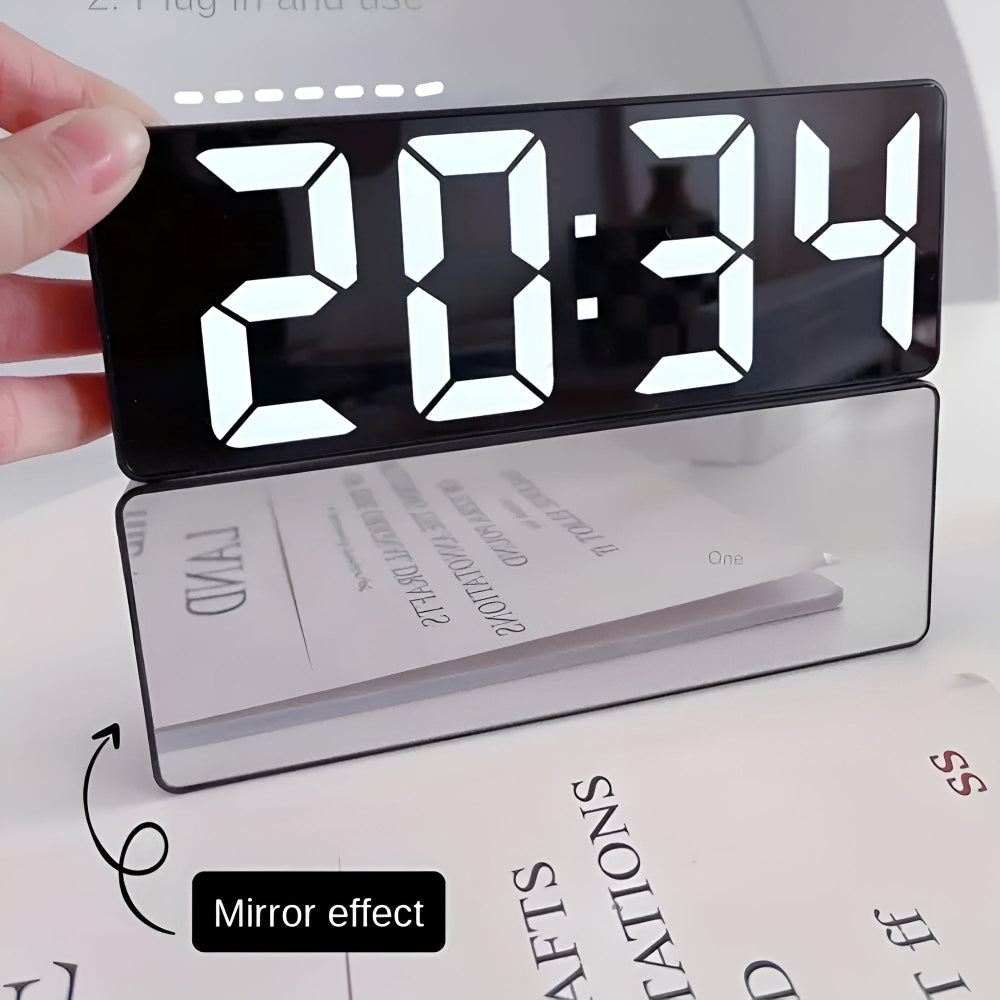 Digital Alarm Clock – LED Display – ABS Plastic – Black – Compact – Modern Essentials 5
