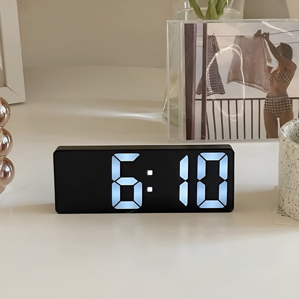 Digital Alarm Clock – LED Display – ABS Plastic – Black – Compact – Modern Essentials 6