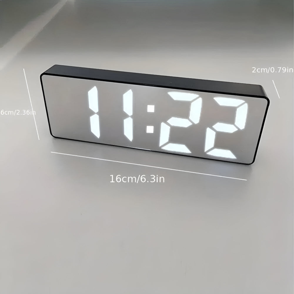 Digital Alarm Clock – LED Display – ABS Plastic – Black – Compact – Modern Essentials 7