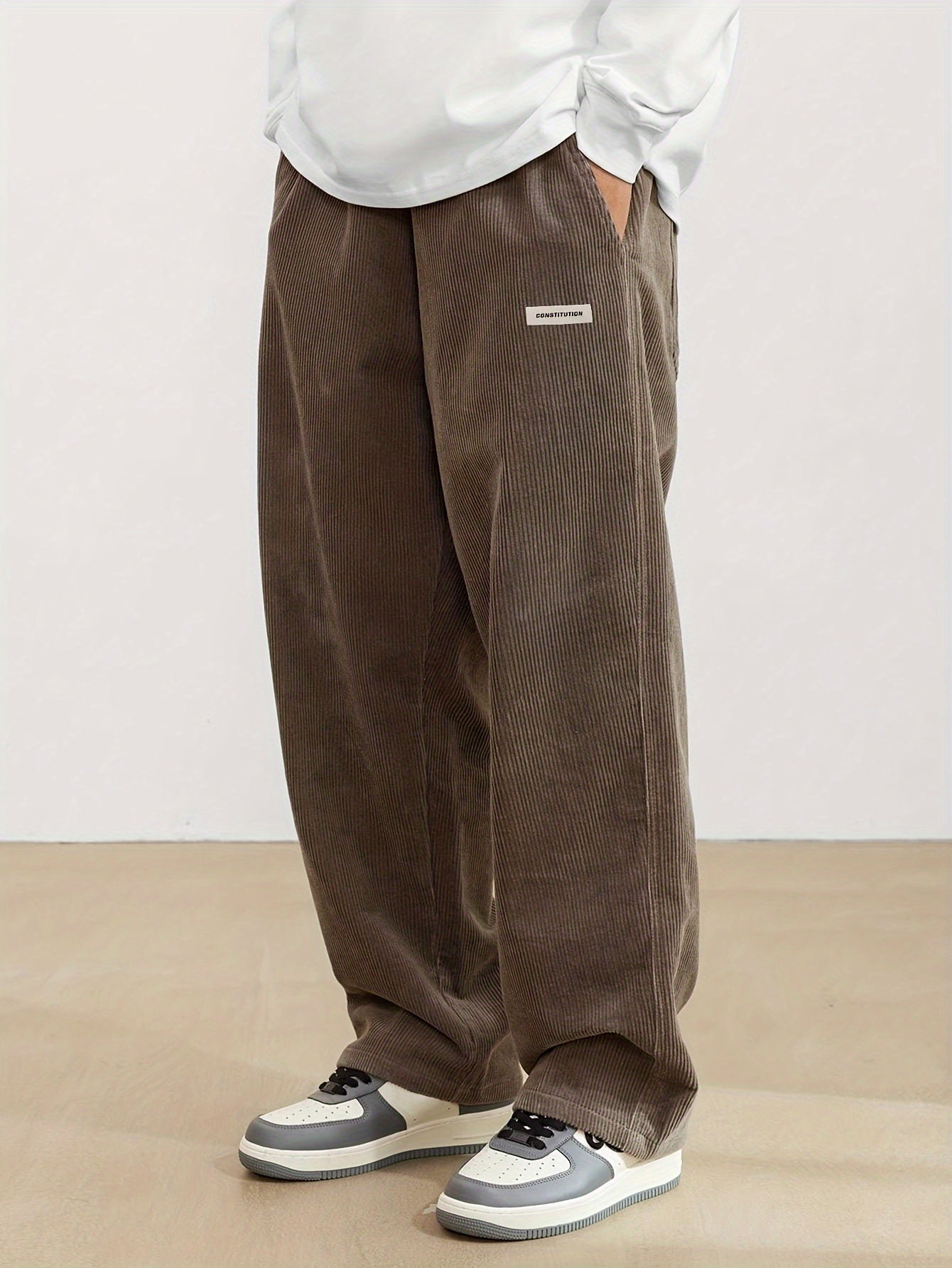 Dolcemode – Brown Corduroy Men's Pants – Comfortable Fit 0
