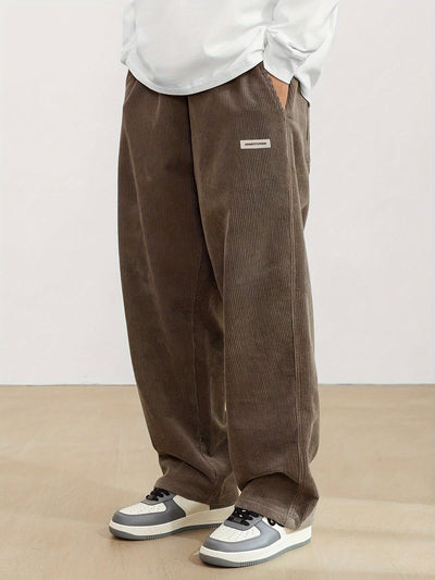 Dolcemode – Brown Corduroy Men's Pants – Comfortable Fit 0