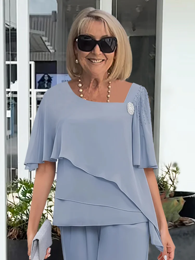 Eleanor – Elegant Two Piece Set – Premium Fabric – Black 1