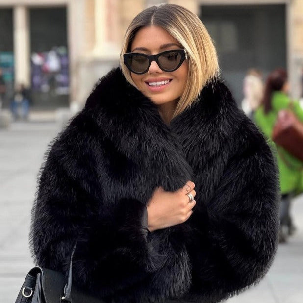 Esandro Vale – Eliante Fur Jacket – Sophisticated Outerwear – Black 4