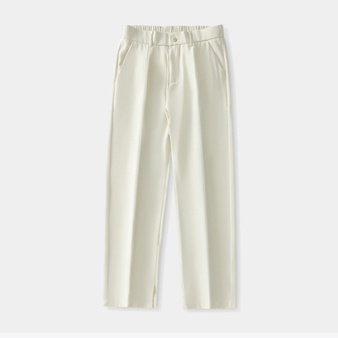Esandro Vale – Pleated Linen Trousers – Lightweight – Beige 1