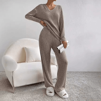 Evangeline – Women's Loungewear Set – Soft Fabric – Gray 10