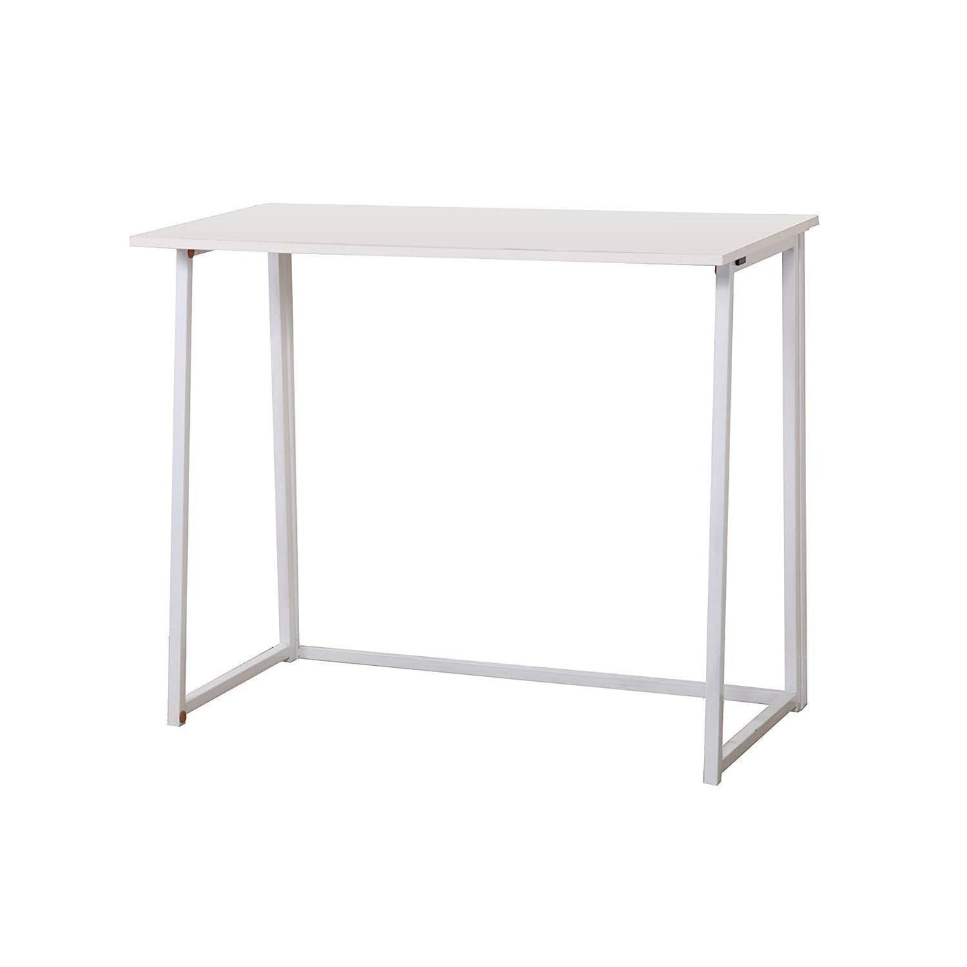 Folding Desk – Compact Design – MDF with Steel Legs – White – 80 x 45 cm 0