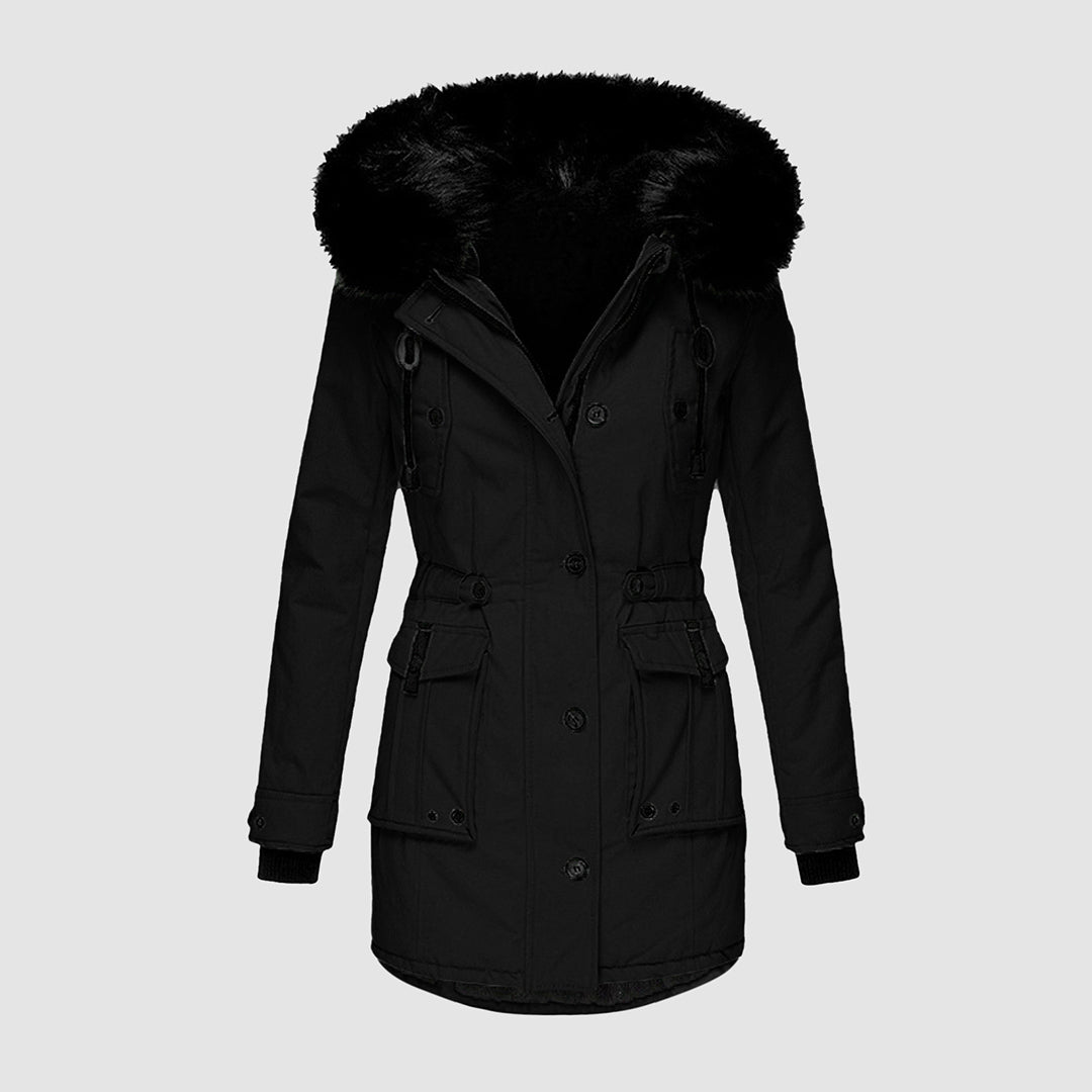 Frieda – Warm Winter Jacket – Fleece Lined – Black 1