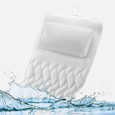 Full Body Bathtub Pillow – Ergonomic Design – Water-Resistant – White – Luxe Collection 3