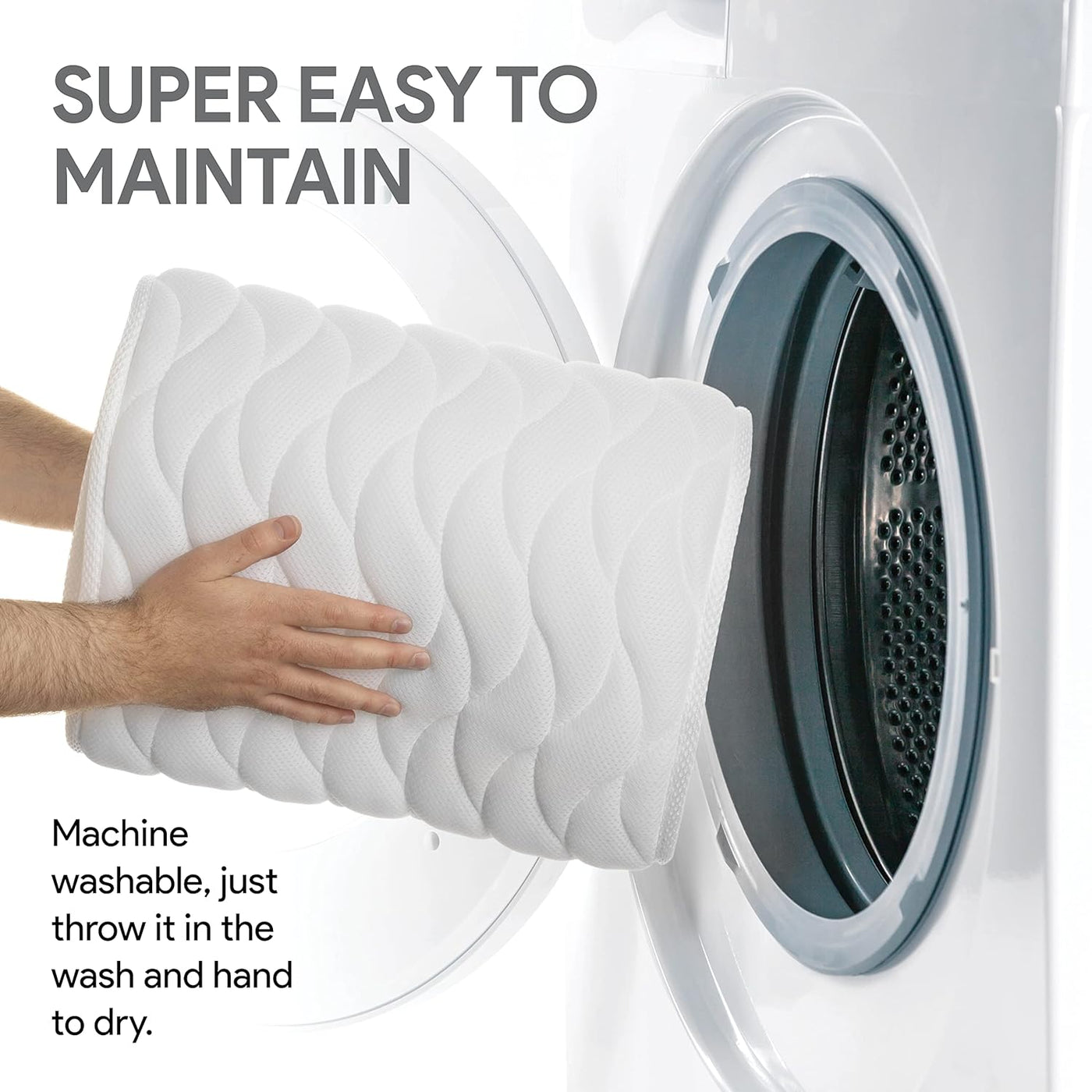 Full Body Bathtub Pillow – Ergonomic Design – Water-Resistant – White – Luxe Collection 4