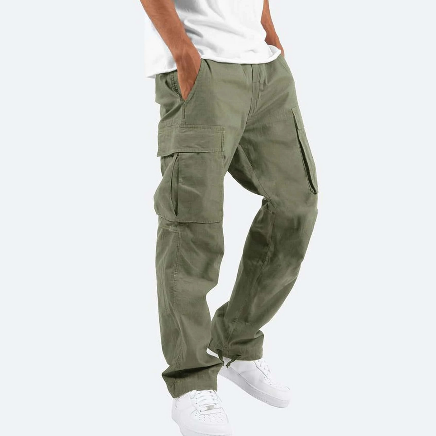 Gentlemen – Mens Cargo Pants – Soft Fabric – Black 3