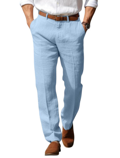 George – Men's Linen Trousers – Breathable – Light Beige 1