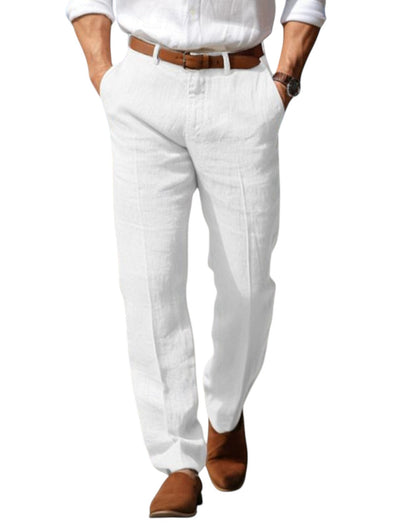 George – Men's Linen Trousers – Breathable – Light Beige 2