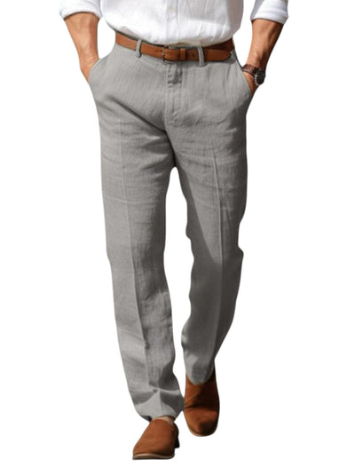 George – Men's Linen Trousers – Breathable – Light Beige 4