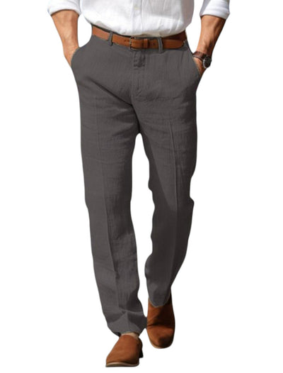 George – Men's Linen Trousers – Breathable – Light Beige 5