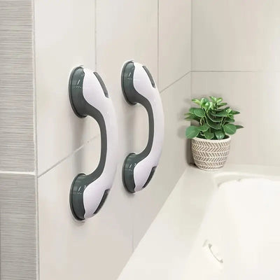 Grab Bar – Suction Cup Mount – Plastic – White – Compact Design