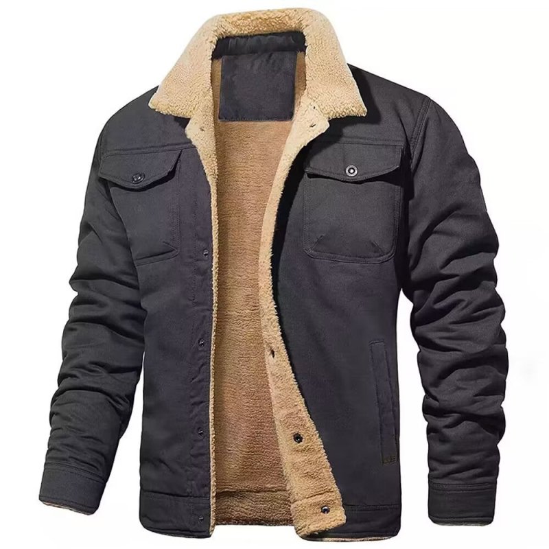 H.D Huntsman – Midweight Polyester Jacket – Sherpa Lined – Black 0