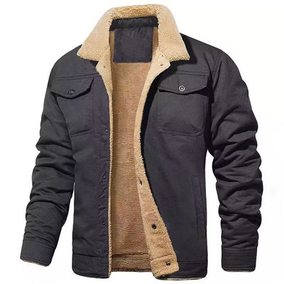 H.D Huntsman – Midweight Polyester Jacket – Sherpa Lined – Black 0