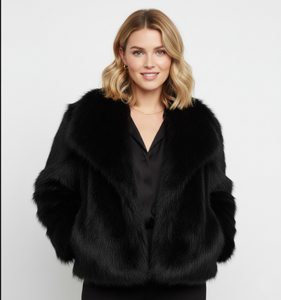 Jacobs – Premium Plush Padded Jacket – Faux Fur – Black 7