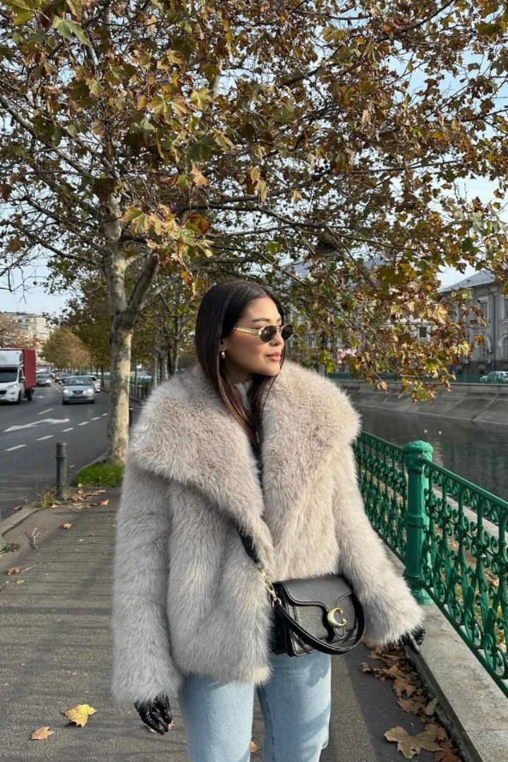 Jacobs – Premium Plush Padded Jacket – Faux Fur – Black 0