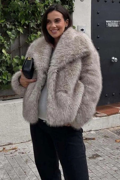 Jacobs – Premium Plush Padded Jacket – Faux Fur – Black 1