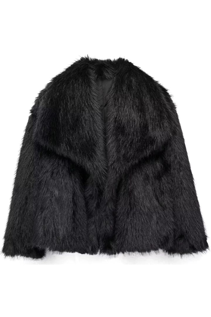 Jacobs – Premium Plush Padded Jacket – Faux Fur – Black 5