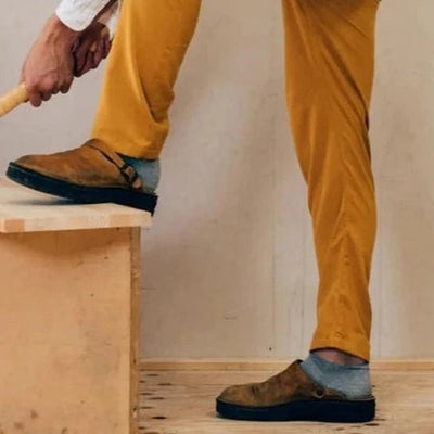 James – Orthopedic Leather Mens Slippers – Brown 3