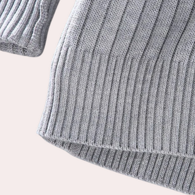 Janusz – Men's Zip Up Cardigan – Knitted – Gray/Black 2