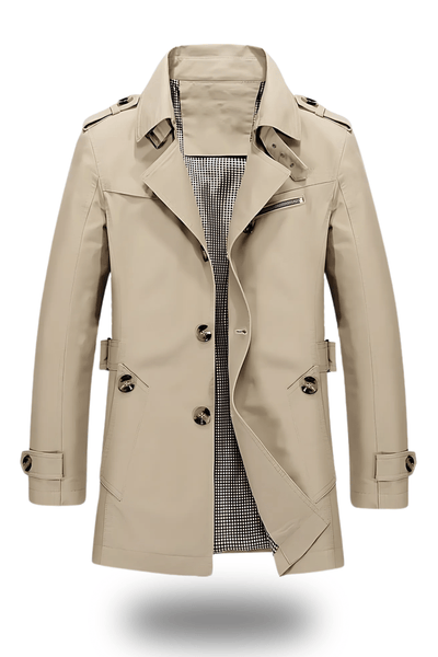Jens – Classic Trench Coat – Durable Fabric – Black 0