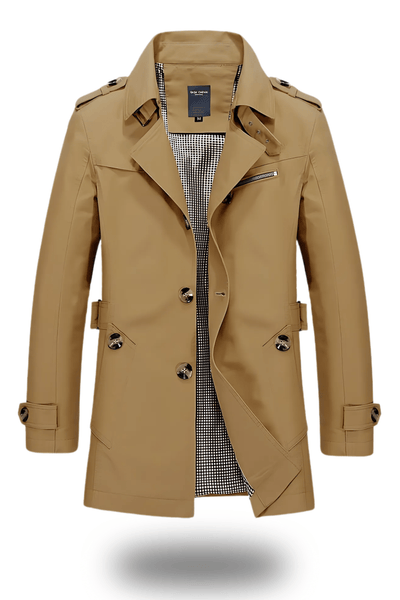 Jens – Classic Trench Coat – Durable Fabric – Black 1