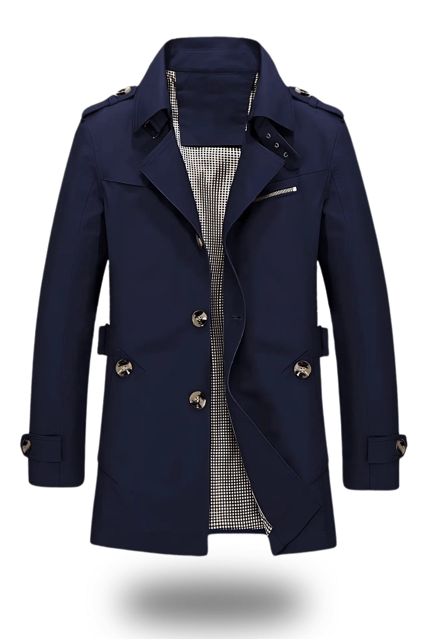 Jens – Classic Trench Coat – Durable Fabric – Black 3