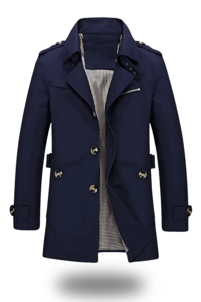 Jens – Classic Trench Coat – Durable Fabric – Black 3