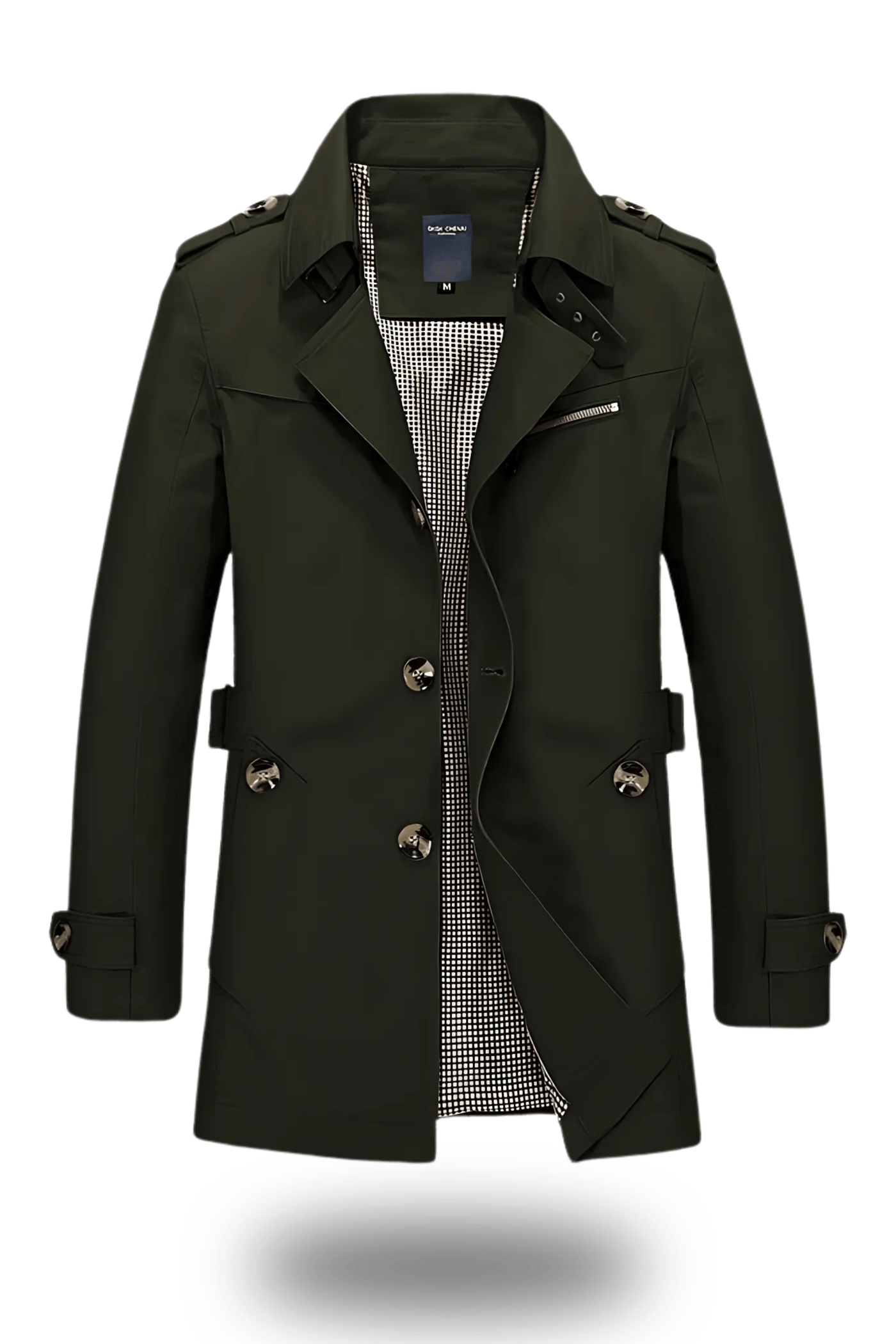 Jens – Classic Trench Coat – Durable Fabric – Black 4