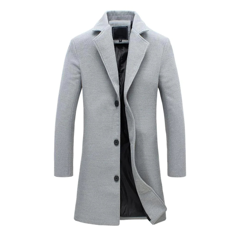 Josiah – Long Cotton Winter Coat – Light Gray 5