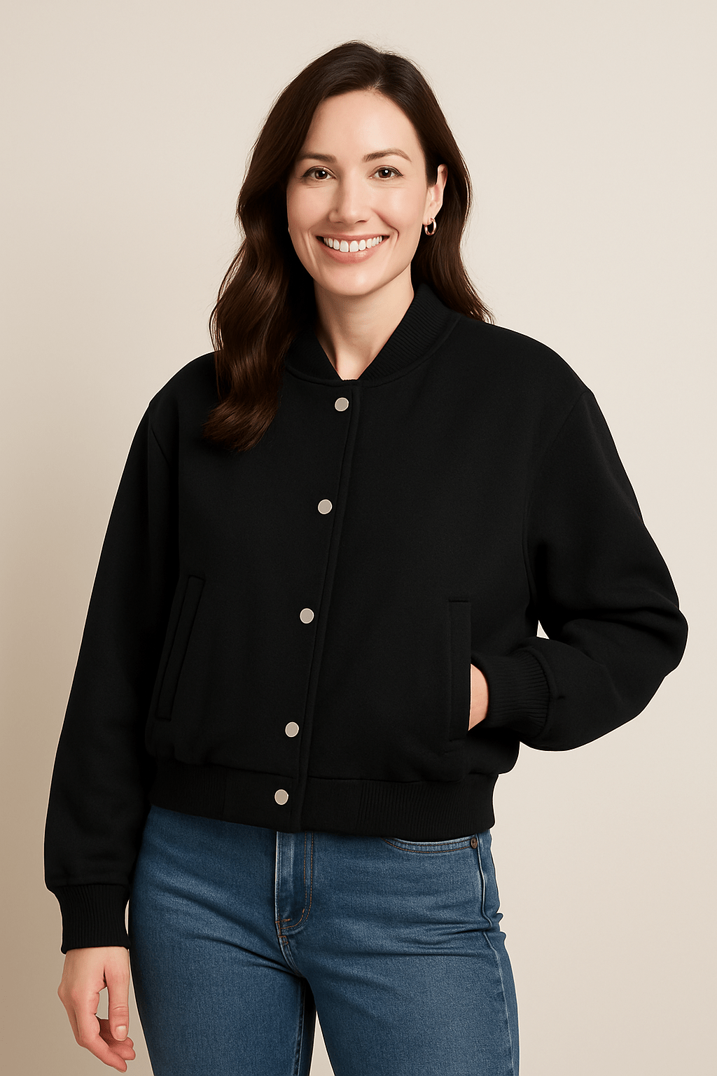 Joycen – Lightweight Black Bomber Jacket 2