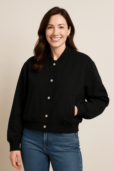 Joycen – Lightweight Black Bomber Jacket 2