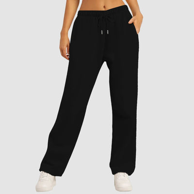 Juniper – Wide Leg Joggers – Soft Fabric – Black 3