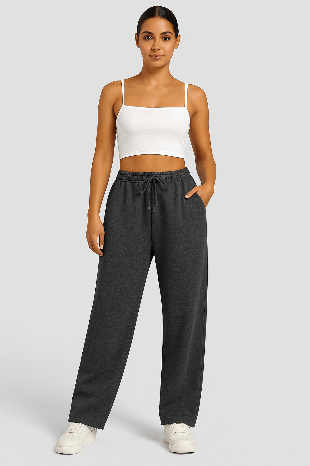 Juniper – Wide Leg Joggers – Soft Fabric – Black 6