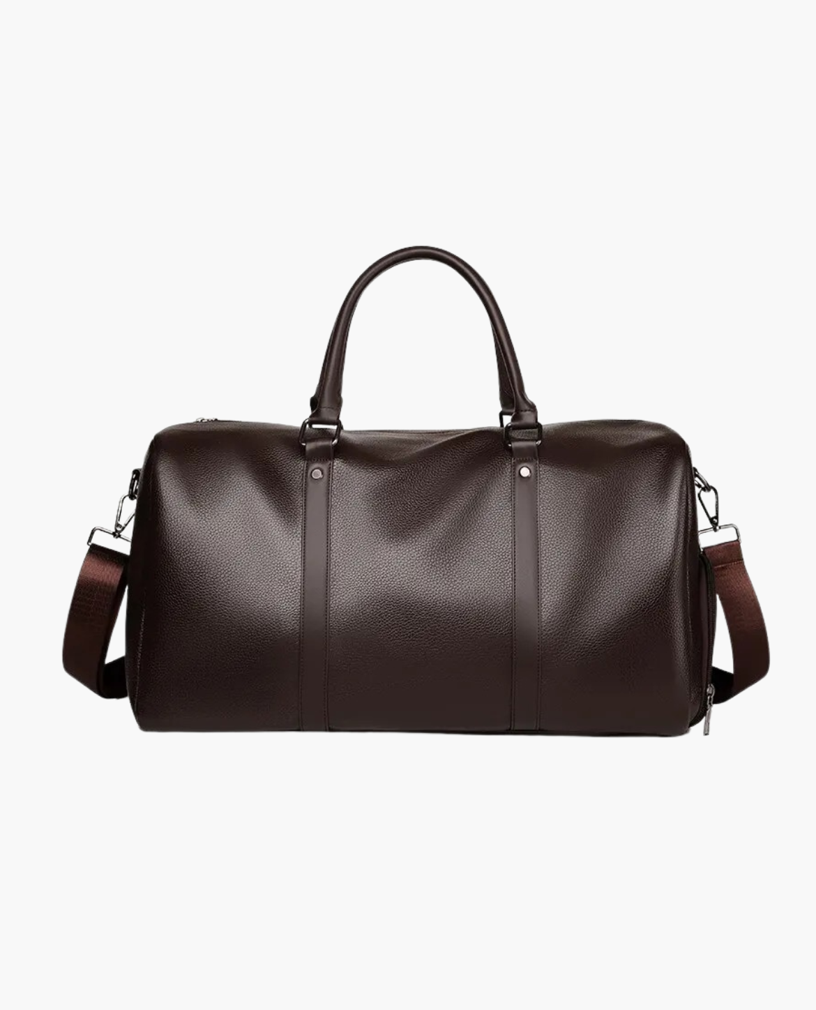 Kea – Full Grain Leather Duffle Bag – Black/Brown 4