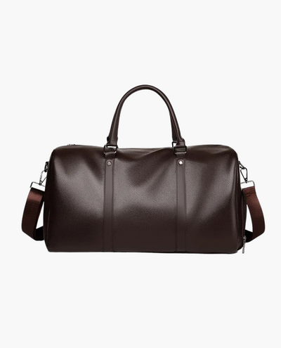 Kea – Full Grain Leather Duffle Bag – Black/Brown 4