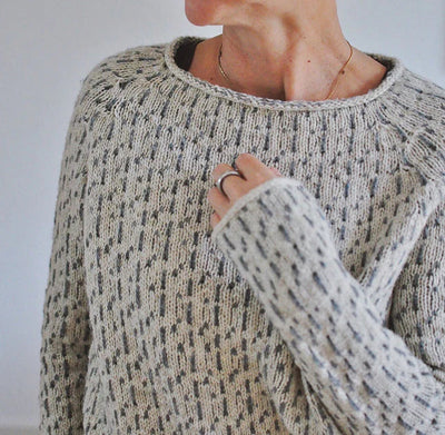 Kristine – Textured Knit Sweater – Relaxed Fit – Beige 2