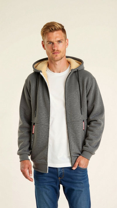 Kristoffer – Casual Hoodie – Lined – Gray 8