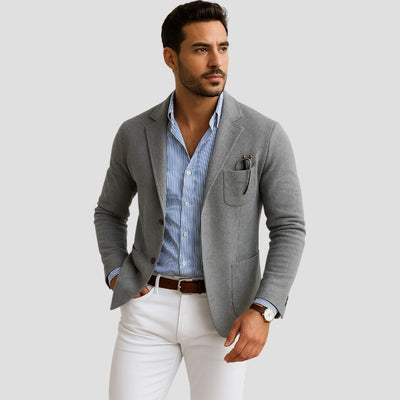 Layla Fashion – Men's Blazer Jacket – Premium Fabric – Grey 1