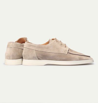 Layla Fashion – Men's Suede Loafers – Lace-Up Design – Navy Blue 6