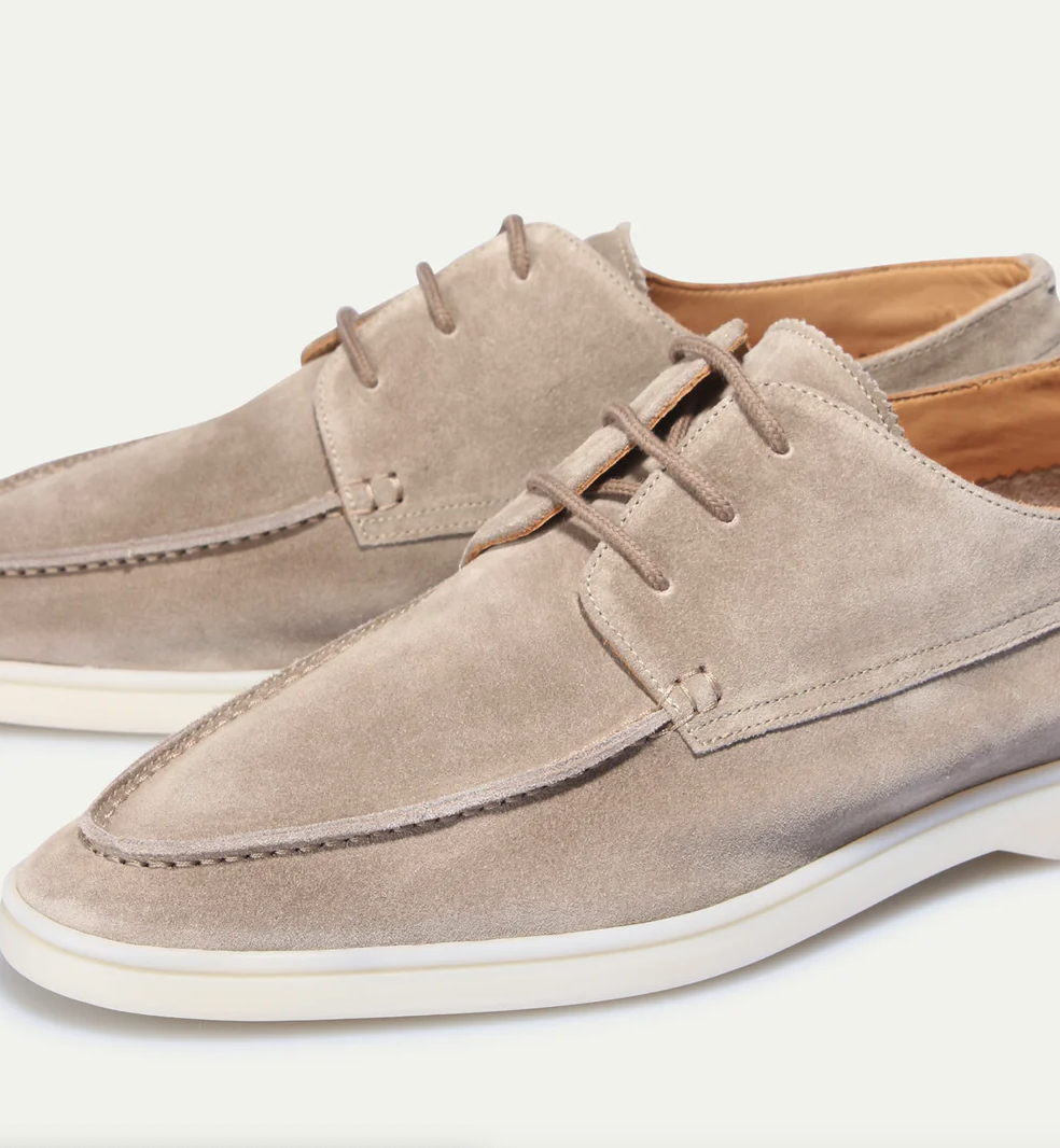 Layla Fashion – Men's Suede Loafers – Lace-Up Design – Navy Blue 7