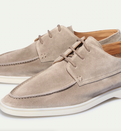 Layla Fashion – Men's Suede Loafers – Lace-Up Design – Navy Blue 7